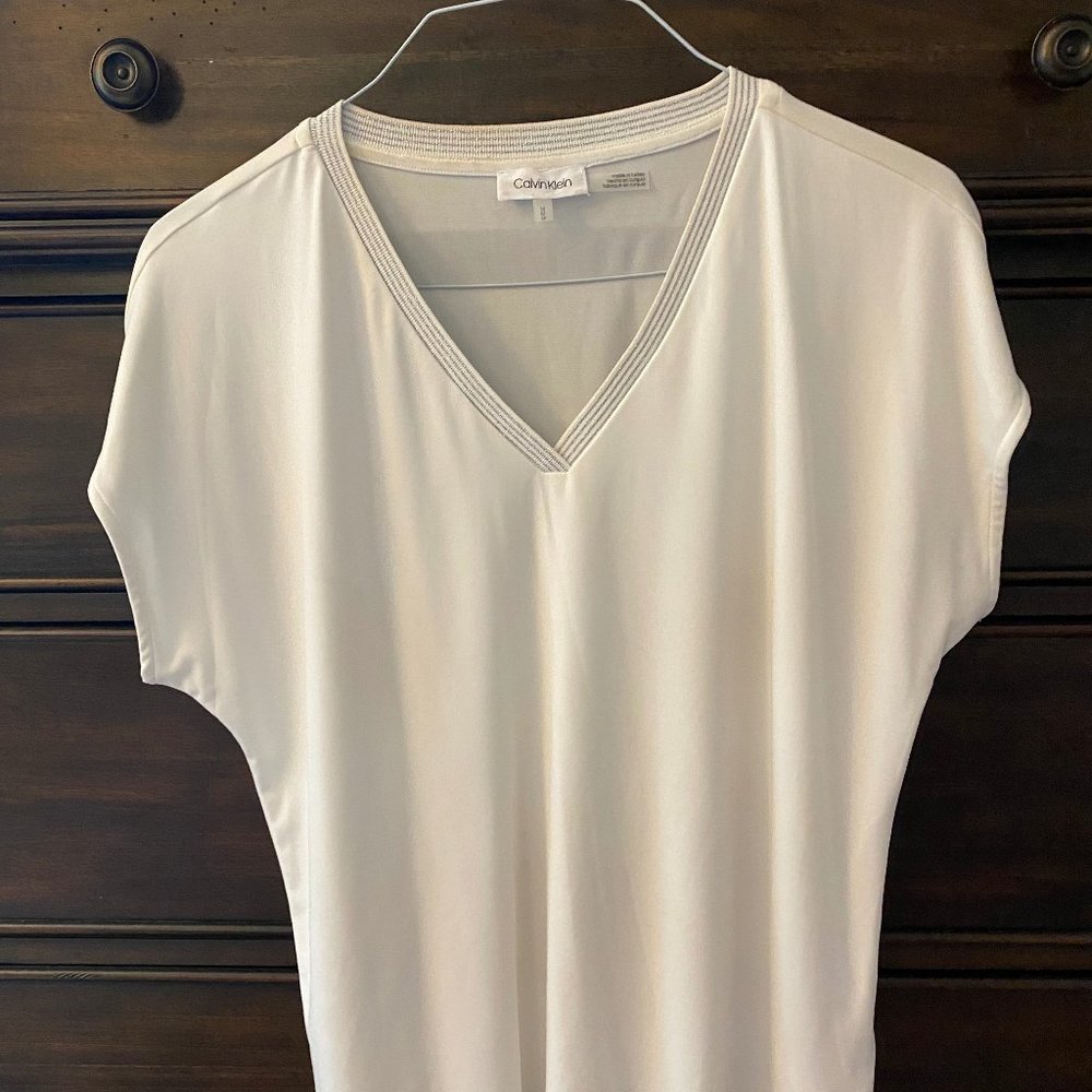 Cap Sleeved White Blouse